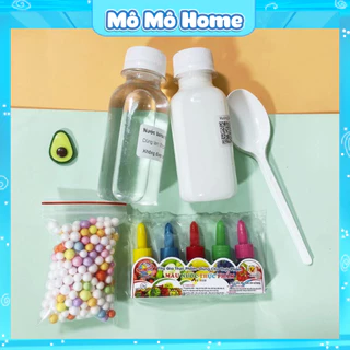 Bộ kit làm slime Mây đầy đủ 6 món cơ bản cho học sinh giá rẻ có hướng dẫn Mô Mô Home