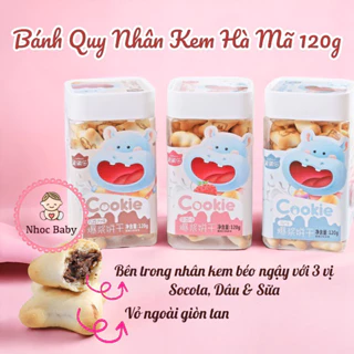 Bánh Quy Nhân Kem Cookie Hà Mã 120g (cho bé 12m+)