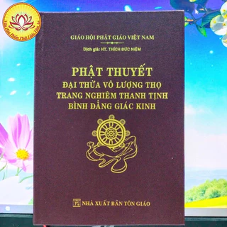 Sách - Phật Thuyết Đại Thừa Vô Lượng Thọ Trang Nghiêm Thanh Tịnh Bình Đẳng Giác Kinh-bìa da