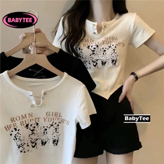 Áo Croptop ôm body nữ CÚN ROMN GIRL BABY TEE, Áo thun crt kiểu sexy trơn chất gân đẹp nhiều màu