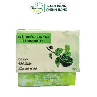 Xà bông Trầu Không  Bạc Hà handmade 100g- Giảm hôi nách và mùi mồ hôi