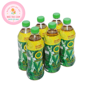 [ Siêu Rẻ ] Lốc 6 Chai Trà Xanh Không Độ Hương Chanh/ Chai 455ml