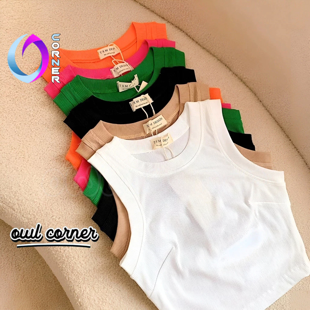 Áo Croptop Ôm Body BA LỖ BẢN TO Đẹp Sexy Nữ, Áo Thun Chất Cotton Kiểu Trơn Thời Trang Hàn Quốc OWL CORNER