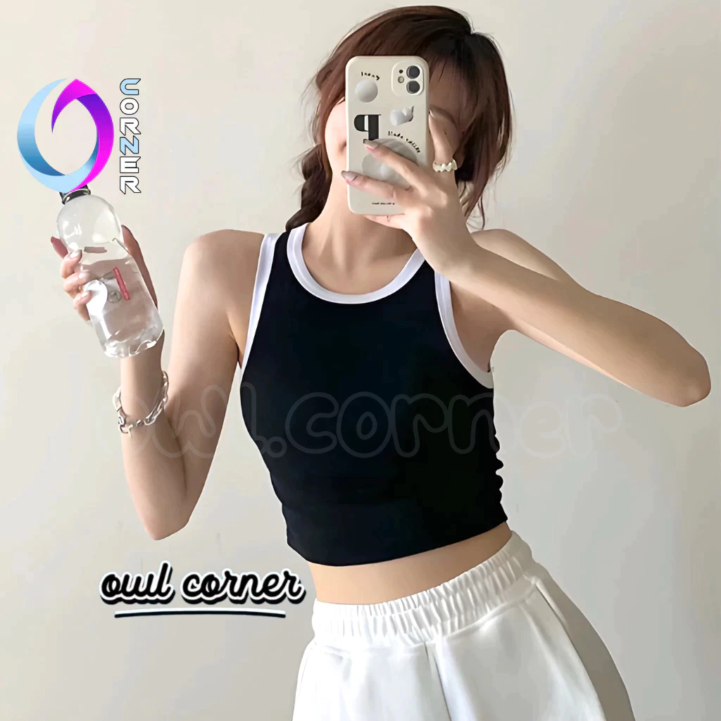 Áo Croptop BA LỖ VIỀN Thun Gân Kiểu Sexy, Áo Thun Croptop Nữ Ôm Body Đẹp Thời Trang OWL CORNER