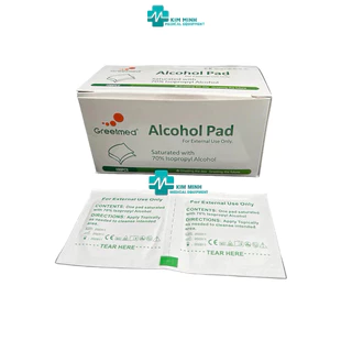 Bông tẩm cồn GREET MED Alcohol Pad nhiều cồn loại 50 miếng, 100 miếng