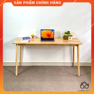 Bàn Làm Việc, Bàn Học, Bàn Văn Phòng Size 1M4 - Chất Liệu Gỗ Cao Su Tự Nhiên 100% - Hàng Cao Cấp Tiêu Chuẩn Xuất Khẩu