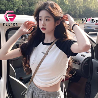 Áo Croptop LETTERING Chất Thun Borip Kiểu Thêu Hình Sexy, Áo Thun Nữ Ôm Body Đẹp Tôn Dáng Flo'ra