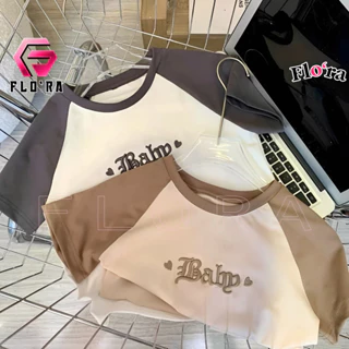 Áo Croptop BABY THÊU Chất Thun Borip Kiểu Thêu Hình Sexy, Áo Thun Nữ Ôm Body Đẹp Tôn Dáng Flo'ra