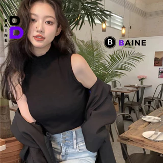 Áo Croptop BA LỖ CỔ LỌ Chất Vải Thun Gân Kiểu Sexy Nữ, Áo Thun Ôm Body Đẹp Tôn Dáng Thời Trang BAINE