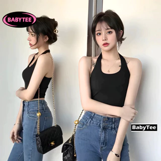 Áo Croptop YẾM CHOÀNG CỔ Nữ trơn ôm body chất tốt BABYTEE, Áo CRT kiểu nữ ôm thun borip mềm mát