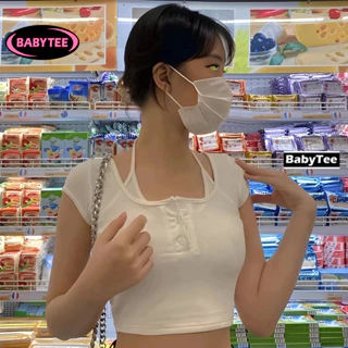 Áo Croptop LÓT YẾM Nữ trơn ôm body chất tốt BABYTEE, Áo CRT kiểu nữ ôm thun gân mềm mát