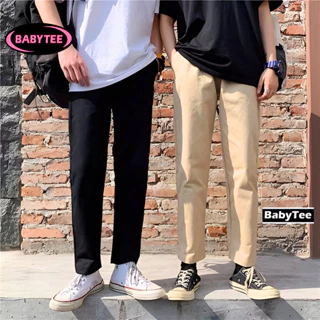 Quần Baggy Nam Nữ KAKI Ống Suông Basic Unisex Kiểu quần kaki nam ống rộng suông thun BABYTEE