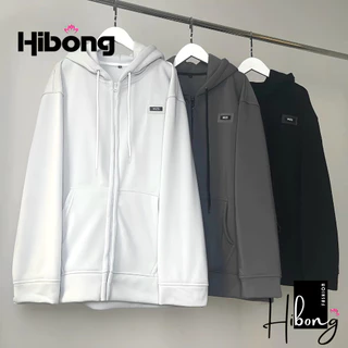 Áo Khoác WZS Logo Thêu Nỉ Bông Dày Dặn Phối Zip Trơn Đẹp, Áo Khoác Nam Nữ Form Rộng - HIBONG