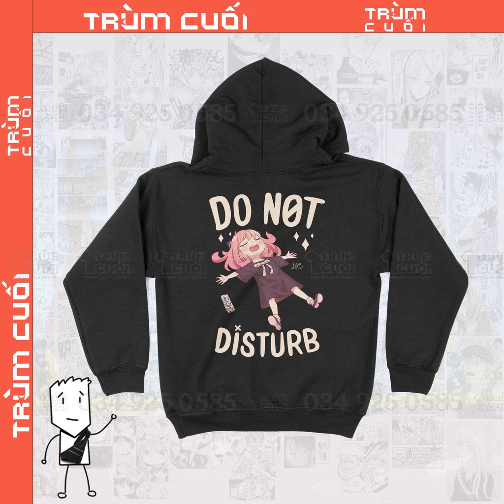 Áo  Hoodie Anya - Đừng Làm Phiền - Unisex TSHIRT-HOLIC Manga Anime,  Nỉ Bông 100% 2 màu nam nữ