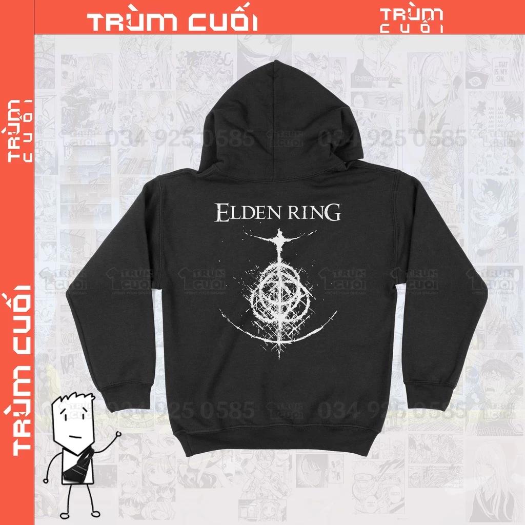 Áo Hoodie Elden Ring Trùm Cuối Game, Nỉ Bông100% 2 màu nam nữ 0131 0132