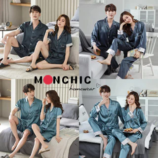 Đồ ngủ Pijama lụa cao cấp nam nữ đồ mặc nhà pyjama đồ bộ lụa trơn mát đồ đôi đồng phục quà tặng cặp đôi