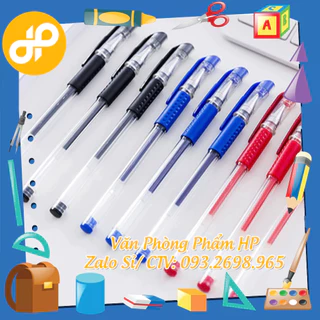 Combo 20 Bút Bi Nước Văn Phòng 0.5mm Mực Đều Nét Chữ Đẹp Đủ Màu Xanh / Đen / Đỏ / Tím - Bút Viết Học Sinh Mực Nước