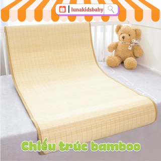 Chiếu điều hòa Uala rogo chiếu Trúc tre Bambo tencel mát mẻ an toàn 60x110cm 8891 Lunakidsbaby