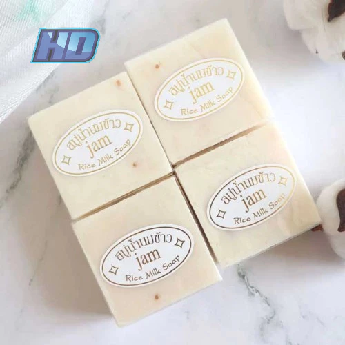 [Jam-Thái] Xà Phòng Cám Gạo Trắng Da, Da Mềm Mượt Hàng Chính Hãng Thái Lan Jam Rice Milk Soap 65gr
