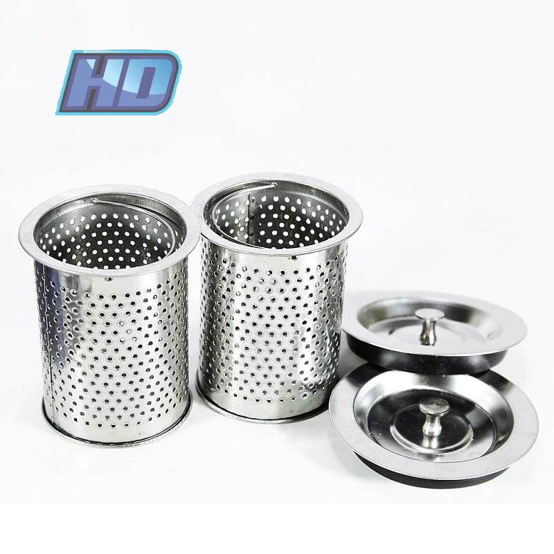 Giỏ lọc kèm nắp chặn rác bồn rửa bát bằng inox cao cấp Giỏ lọc rác inox kèm nắp chặn mùi đa năng lọc rác