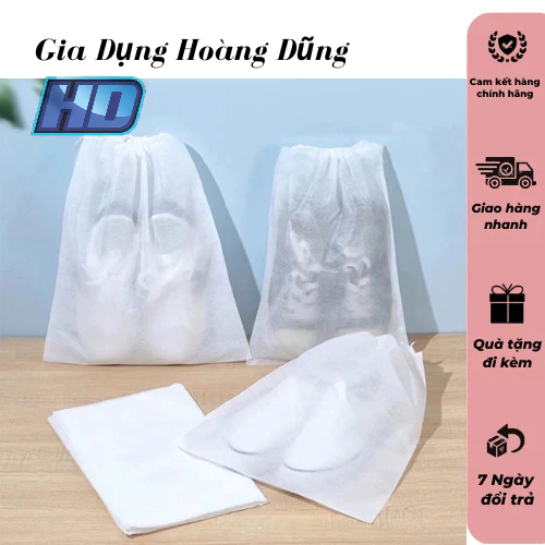 10 Túi đựng giầy dép chất liệu vải không dệt, có dây rút - chống bụi bẩn - T4726