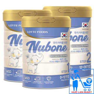 Sữa Lotte Foods Nubone cao năng lượng step 1, step 2, plus hộp 750g (date 2025)