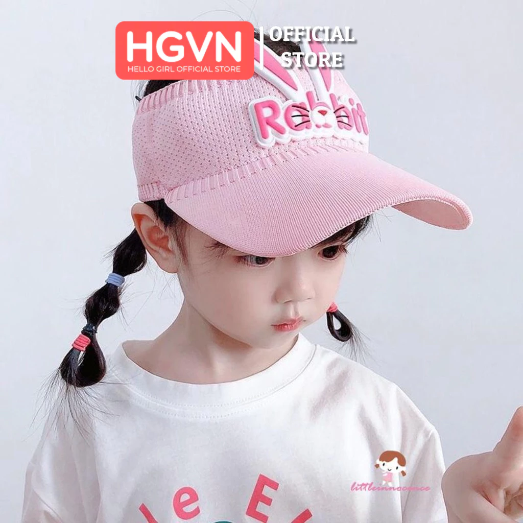 Mũ Nửa Đầu Che Nắng HGVN Nón Trang Trí Tai Thỏ Hoạt Hình Dễ Thương Cho Bé