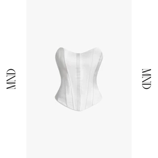 MACHNHADUONG - Áo Corset Cúp Ngực Siết Eo Định Hình Body màu trắng - LOU CORSET WHITE