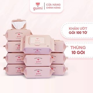 Thùng 10 Gói khăn ướt Gumi 100 Tờ - An Toàn