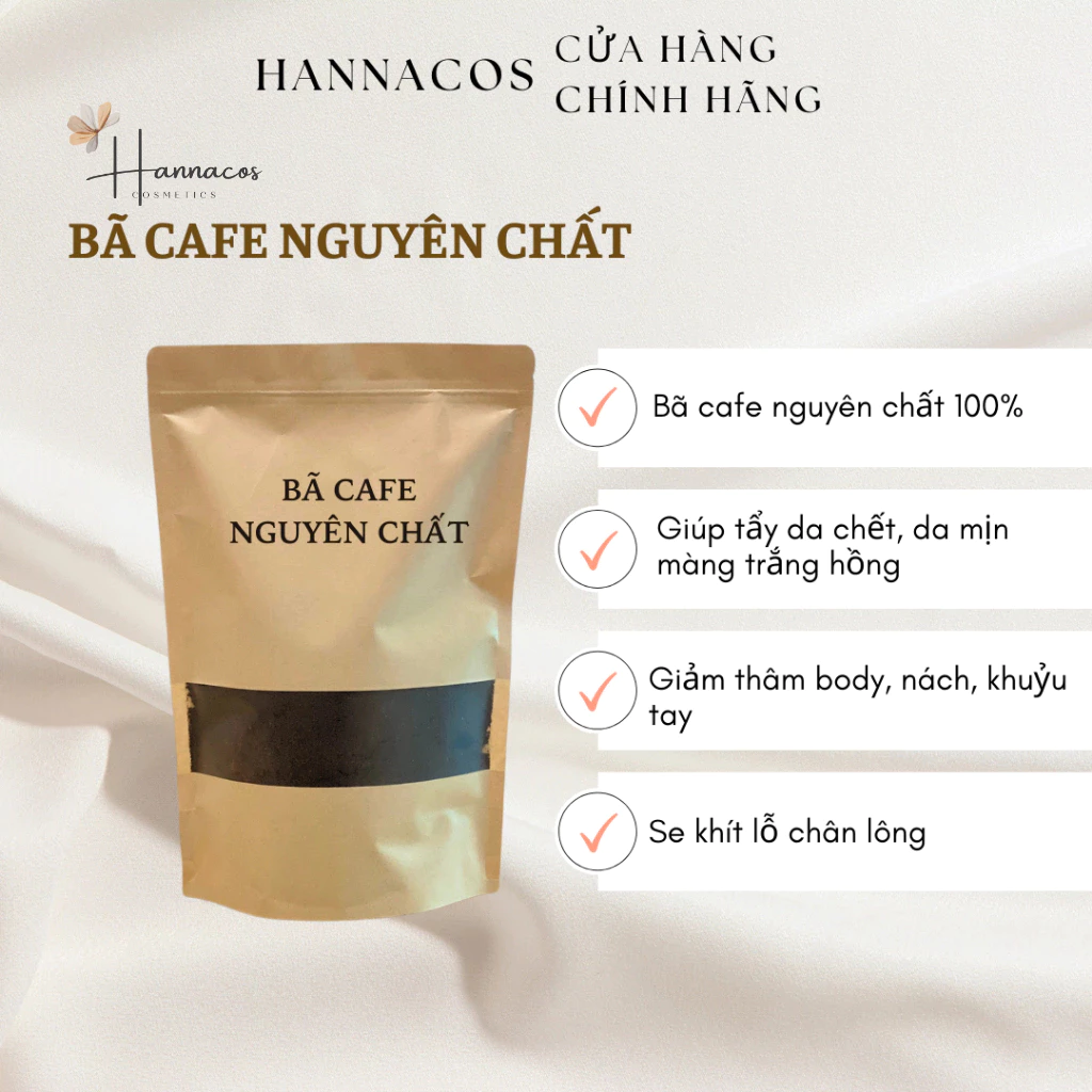 BỘT BÃ CÀ PHÊ tắm trắng, tẩy da chết nguyên chất 2KG