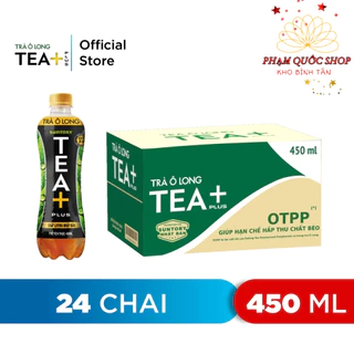 Thùng 24 Chai Trà Ô long Tea+ (450ml /chai)