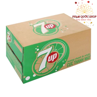 Thùng 24 chai 7Up / 7 Up hương chanh 390ml