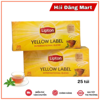 Trà Lipton Túi Lọc Nhãn Vàng Đậm Đà Vị Truyền Thống Made In Dubai Hộp 25 Túi