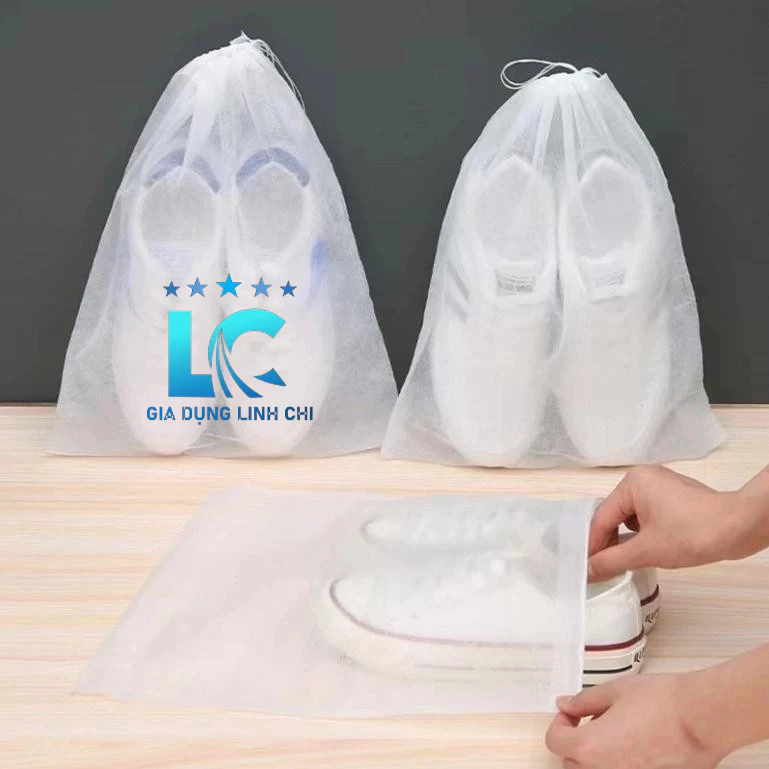 Túi đựng giầy dép chất liệu vải không dệt, có dây rút - chống bụi bẩn - T4726