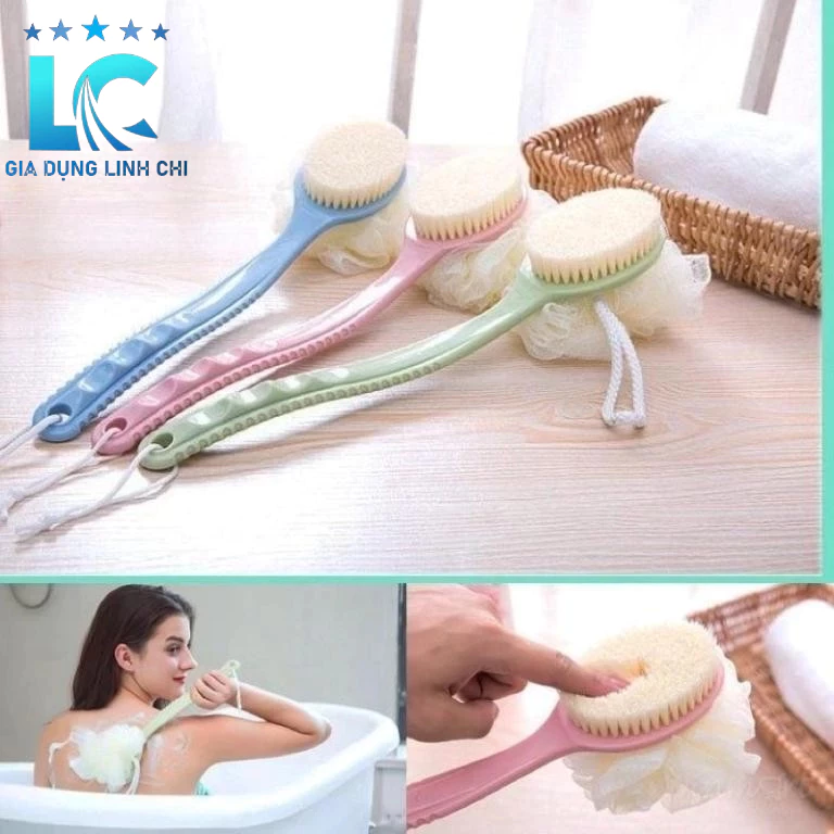 Cây cọ lưng 2 mặt, bàn chải và bông tắm siêu mềm. hàng xuất nhật