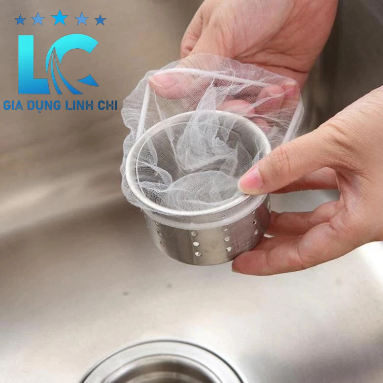 COMBO 100 TÚI LƯỚI LỌC RÁC THÔNG MINH HELFER CHO BỒN RỬA CHÉN BÁT - Siêu Rẻ