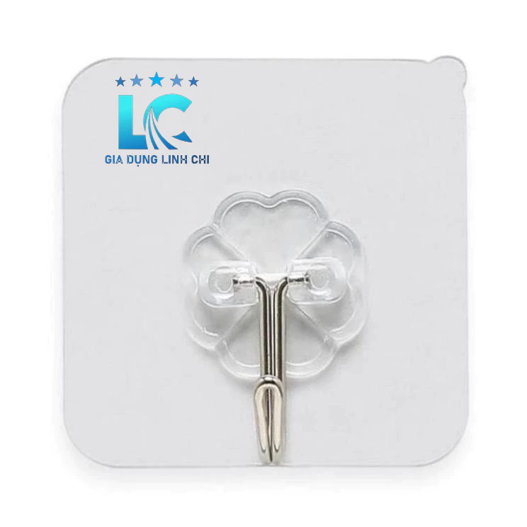 Móc Treo Đồ Dán Tường Siêu Bám Dính Bền Bỉ Kiểu Dáng Trong Suốt Tiện Dụng 6x6cm - T523