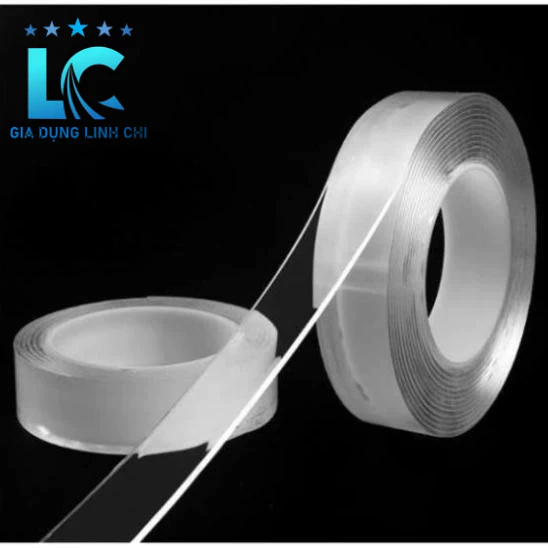 Băng Dính Nano Dán 2 Mặt Trong Suốt/ Dài 3m