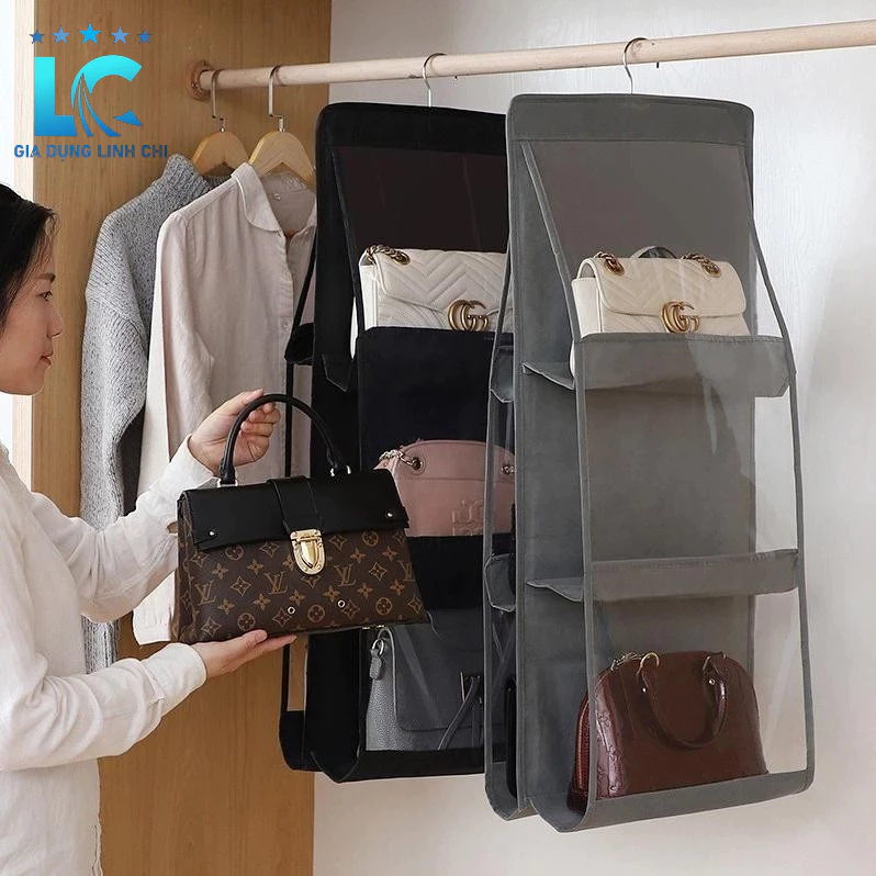 Túi Treo Giỏ Xách, Đựng Đồ Dùng - Giỏ Treo Túi Xách, Bóp Ví 6 Ngăn
