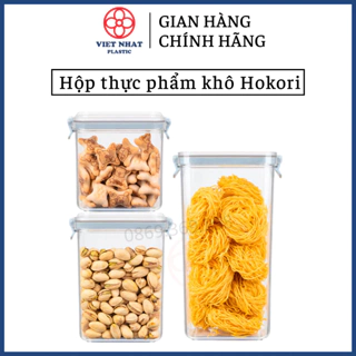 Hộp đựng đồ khô, thực phẩm khô, ngũ cốc, trái cây sấy Hokori có nắp gài - Việt Nhật Plastic Official