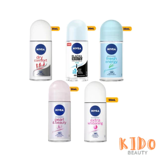 Lăn Khử Mùi Nữ NIVEA Ngọc Trai/ Extra Whitening/ Nha Đam/ Black White 48h | Lăn ngăn mùi lăn nách nữ Nivea 50ml