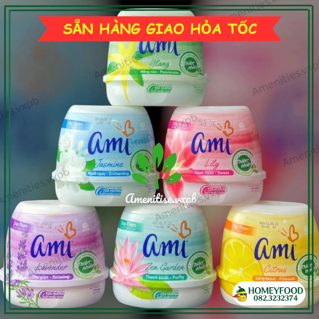 [1 hộp] Sáp thơm Ami đủ các mùi dùng làm thơm phòng trong gia đình, văn phòng, khách sạn, nhà nghỉ,...