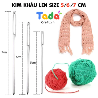 Kim khâu len đầu tù - Khâu len sợi