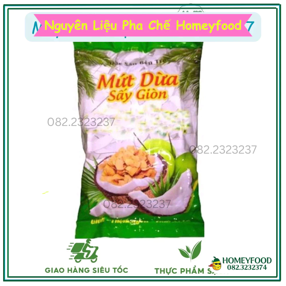 mứt dừa sấy giòn Cao cấp gói 200g