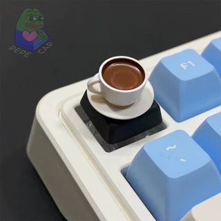 Keycap ly cafe buổi sáng - Coffee Cup - Nút bàn phím đơn giản - Độc Quyền Từ Pepecap