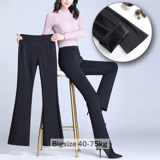 Quần Ống Loe Nữ Cạp Cao bigsize ( 40-85kg) Dáng Dài, Quần Legging Nữ Ôm Ống Loe-LNS-Mã 123