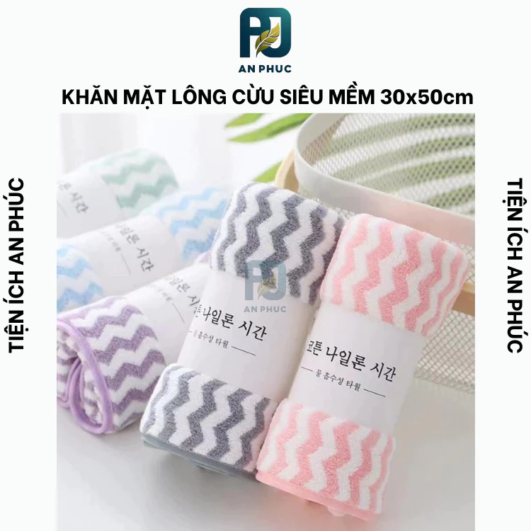 Khăn Mặt Cotton Khăn Mặt Lông Cừu Siêu Mềm 30x50cm