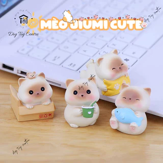 [Meow😸] Sưu tầm Set phụ kiện trang trí, quà tặng cute, đồ chơi mô hình mèo xiêm hoạt hình mini đáng yêu Meo Jiumi Cute