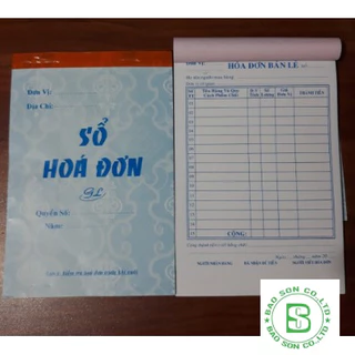 Hóa đơn bán lẻ 2 liên 50 bộ 13x19 -100 tờ