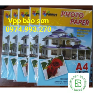 Giấy in ảnh A4 1 mặt bóng 115gsm (100 tờ/xấp)